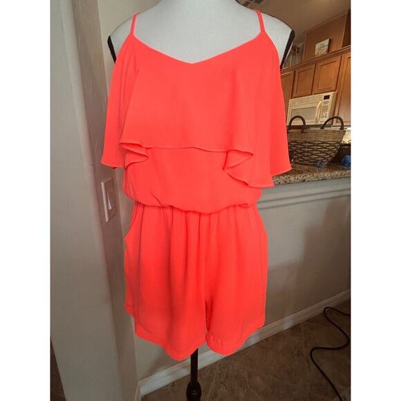 Gianni Bini Coral Ruffle Jumpsuit - Picture 2 of 5